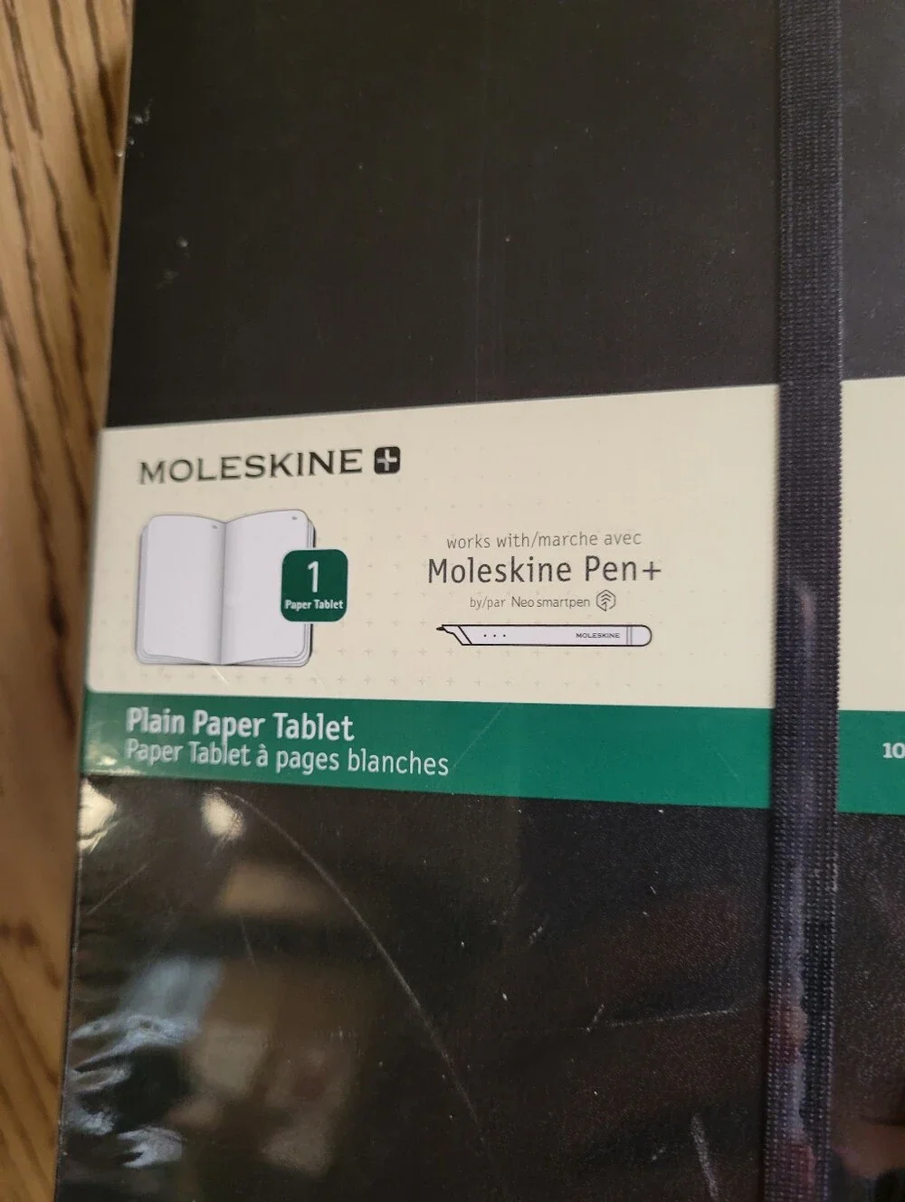 MOLESKINE Smart Writing Notebook Large Plain Paper Tablet Hardcover Black 5X8.25